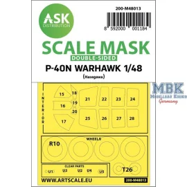 Curtiss P-40N Warhawk double-sided painting masks