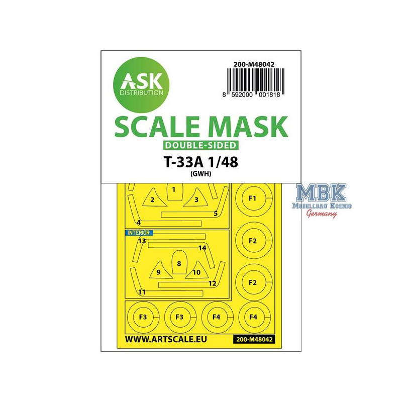 T-33A double-sided painting mask for Great Wall H.