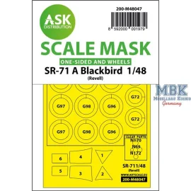 SR-71 A Blackbird one-sided mask for Revell