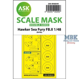 Hawker Sea Fury FB.11 double-sided mask for Airfix