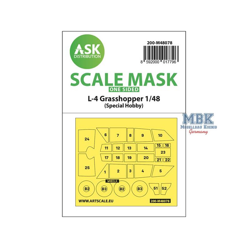 L-4 Grasshopper one-sided self-adhesive mask SH