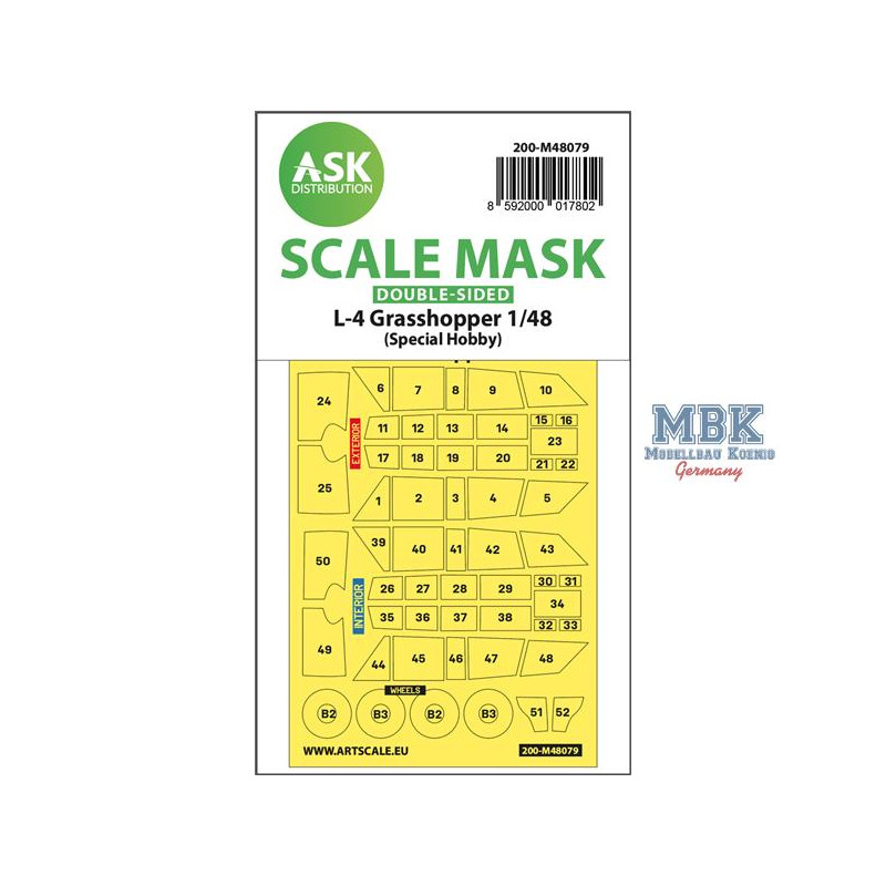 L-4 Grasshopper double-sided self-adhesive mask