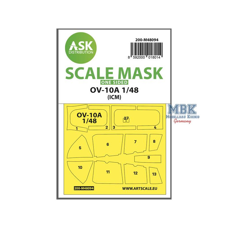 OV-10A one-sided mask self-adhesive pre-cutted ICM