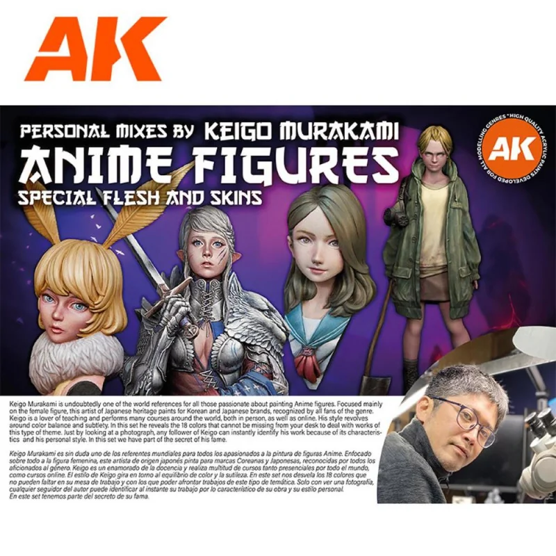 AK INTERACTIVE: SET 18 acrylic paints 3rd Generation 17mL - Signature Set - Keigo Murakami Personal Mixes - Anime Figures Paint 