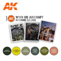 AK INTERACTIVE: SET acrylic paint 3rd Generation 17mL - WWII US Aircraft Interior Colors