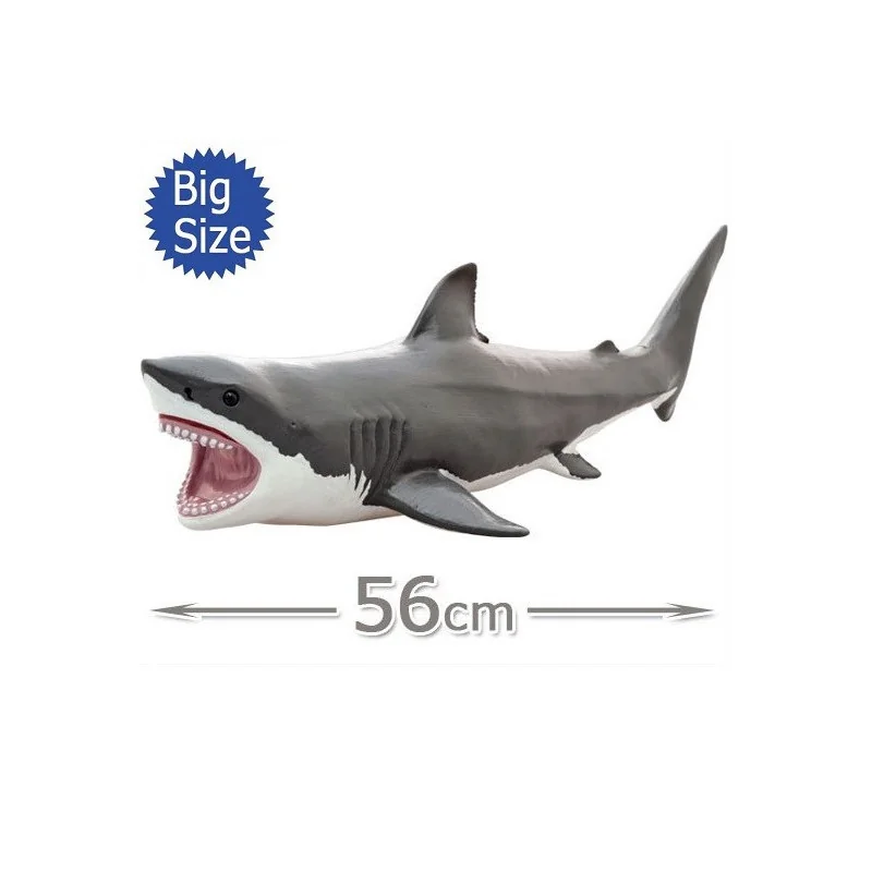 Requin Blanc Figurine Grand Taille en PVC Souple