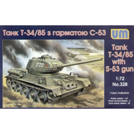 Maquette T-34/85 avec tourelle S-53 