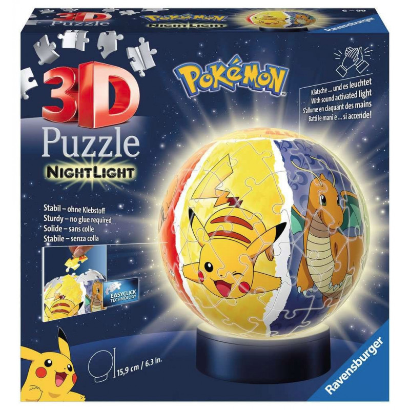 Pokémon 3D Puzzle NightLight Puzzle Ball (72 pièces)