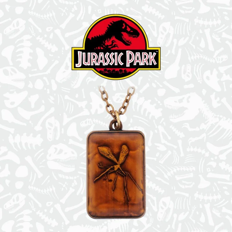 JURASSIC PARK - Collier Ambre Unisexe - Edition Limitée