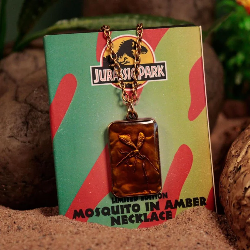 JURASSIC PARK - Collier Ambre Unisexe - Edition Limitée