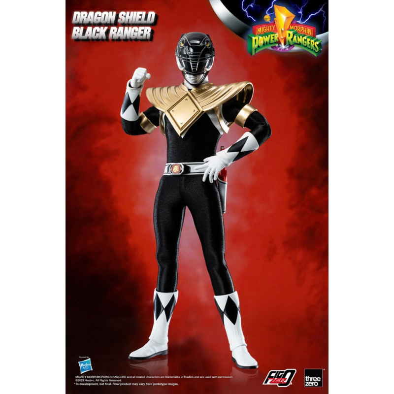 Mighty Morphin Power Rangers Figure FigZero 1/6 Dragon Shield Black Ranger 35 cm