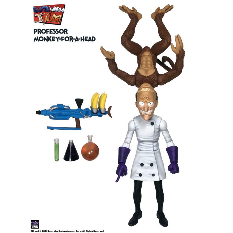 Earthworm Jim Figure Wave 1: Professor Monkey-For-A-Head 28 cm