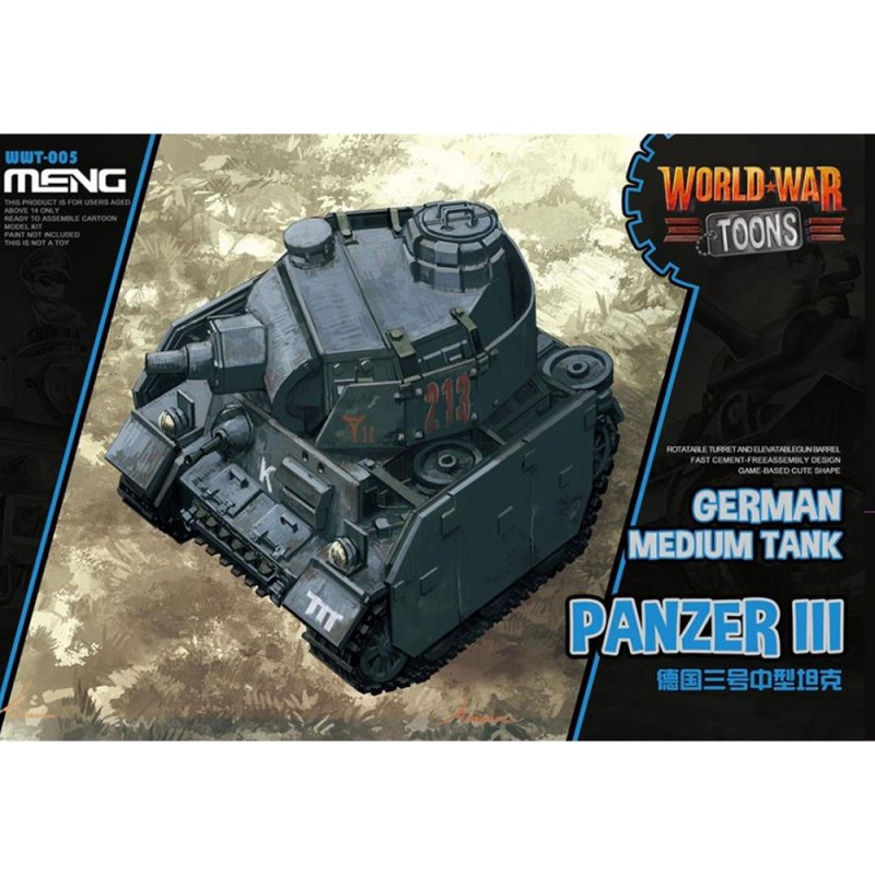 MENG WORLD WAR TOONS: GERMAN MEDIUM TANK PANZER III (cartoon model)