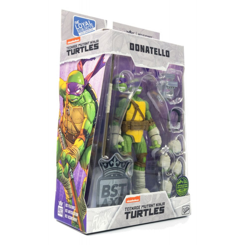 Figurine Donatello de 12,7 cm BST AXN Tortues Ninja – Série « Testé au  combat » SDCC 2023 