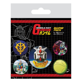  Mobile Suit Gundam pack 5 badges Intergalactic
