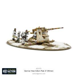 Extension et figurine pour jeux de figurines German Heer 8.8cm Flak 37 (Winter)