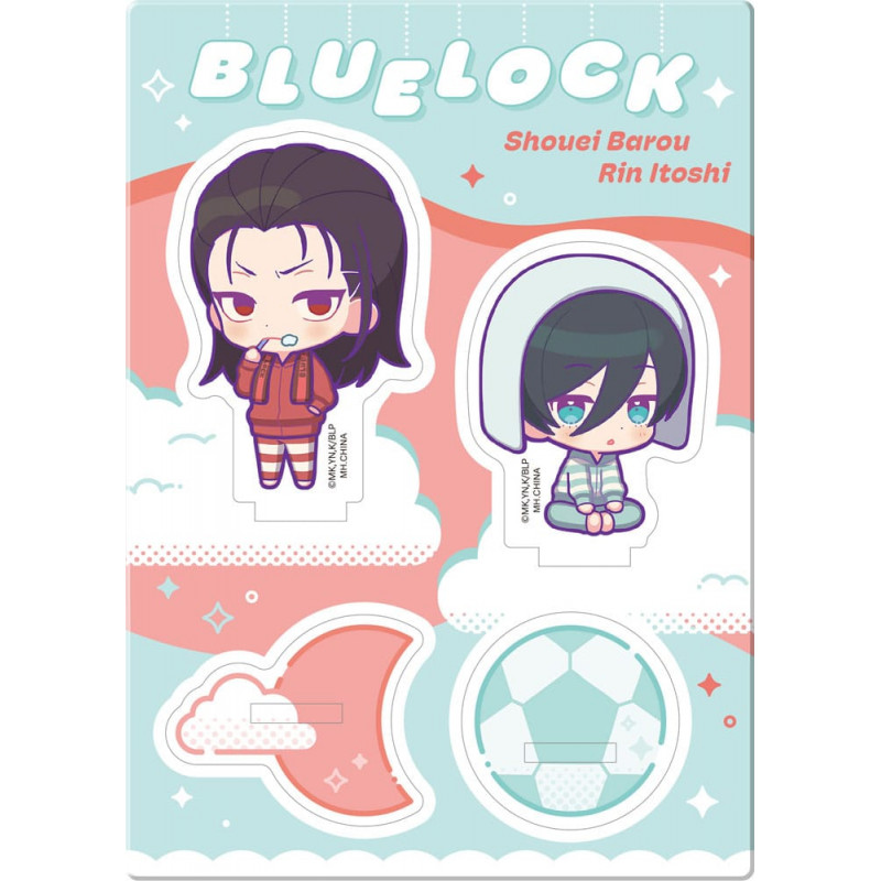 Blue Lock acryl Stand Buddycolle Good Night Ver. 4 Shouei Barou & Rin Itoshi 14 cm