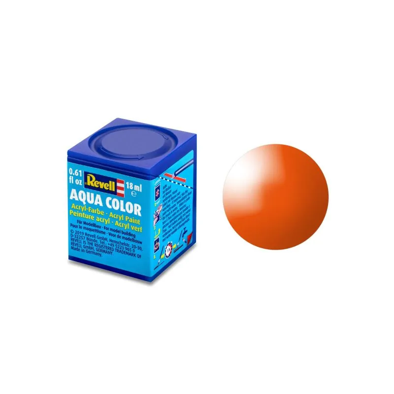 Peinture Acrylique Aqua Orange Brillant - 18ml 30