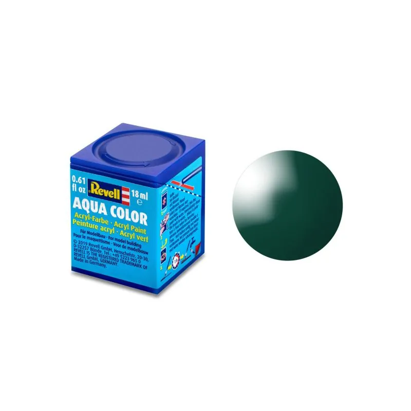 Peinture Acrylique Aqua Vert Foncé Brillant - 18ml 62