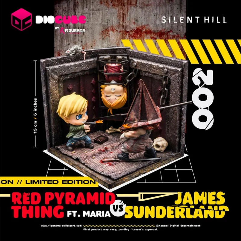 Silent Hill Diorama PVC DioCube Silent Hill 2 Red Pyramid Thing vs James Sunderland Ft. Maria 15 cm