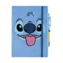 STITCH - Notebook Peluche + Stylo à Bille Lumineux - Format A5