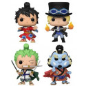 ONE PIECE - POP Animation No.04 Luffytaro Sabo Zoro & Jinbe Pack