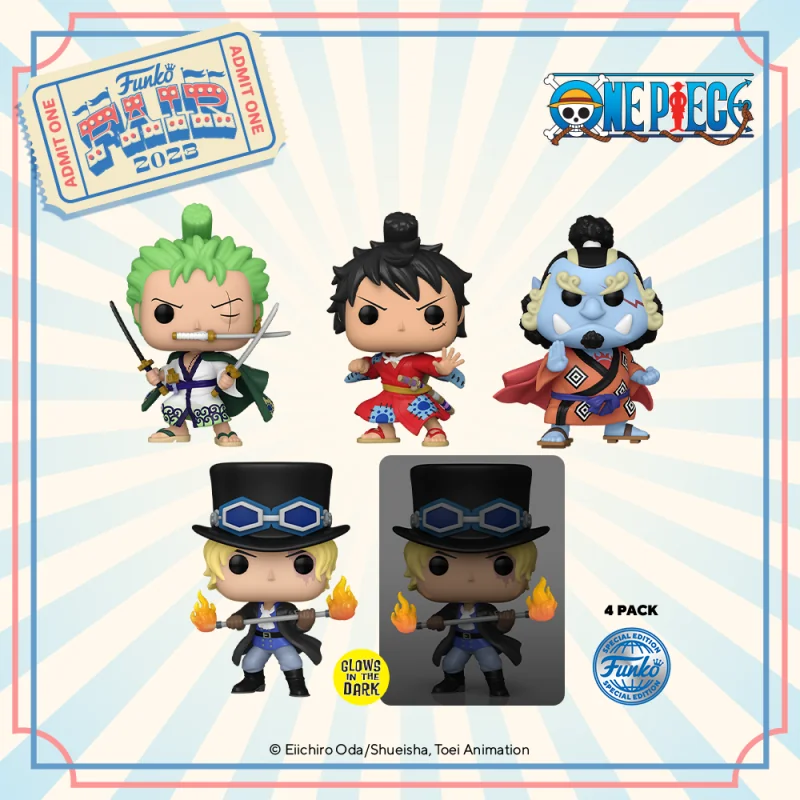 ONE PIECE - POP Animation No.04 Luffytaro Sabo Zoro & Jinbe Pack