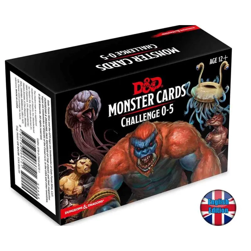 Dungeons & dragons spellbook cards - monsters 0-5 - english