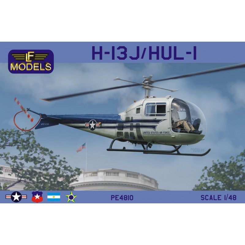 H-13J/HUL-1 (US VIP Transport, US Navy, Brazil, Argentina, Chile) Complete plastic kit with photo etched parts, clear injected c