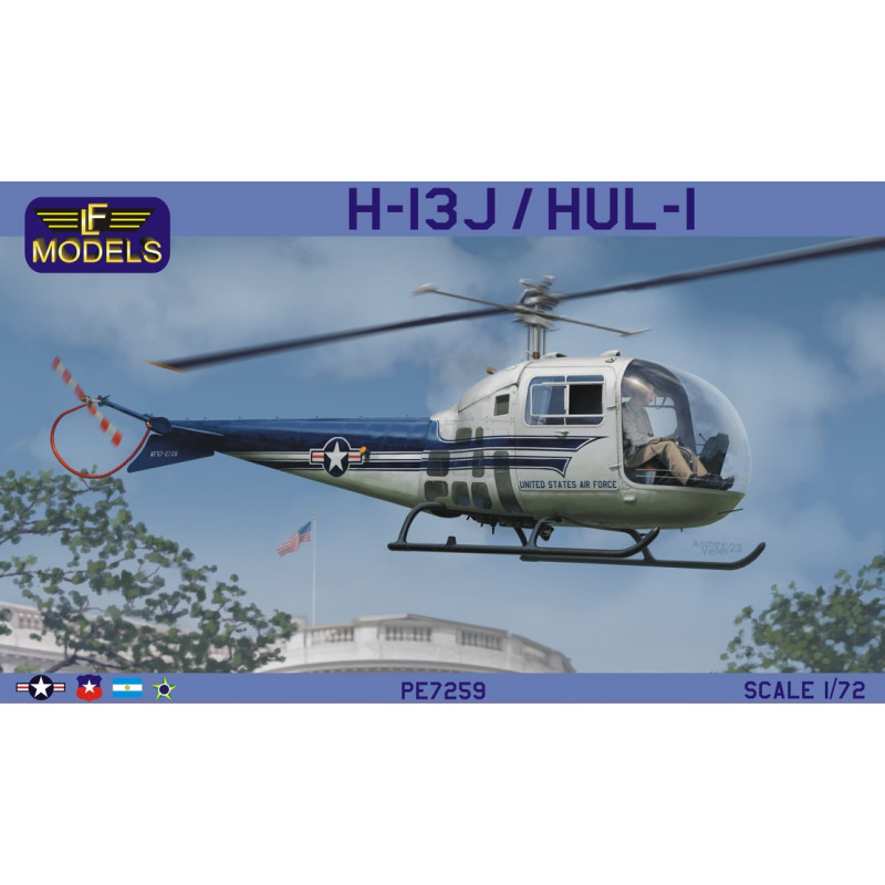 H-13J/HUL-1 (US VIP Transport, US Navy, Brazil, Argentina, Chile) Complete plastic kit with photo etched parts, clear injected c