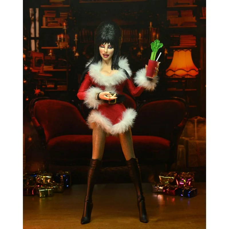 Elvira, Mistress of the Dark figurine Clothed Very Scary Xmas Elvira 20 cm