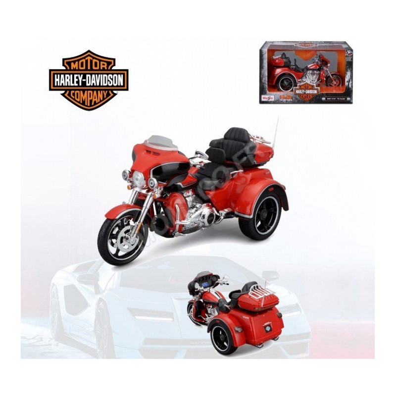 Miniature moto Maisto HARLEY DAVIDSON CVO 3 ROUES ORANGE