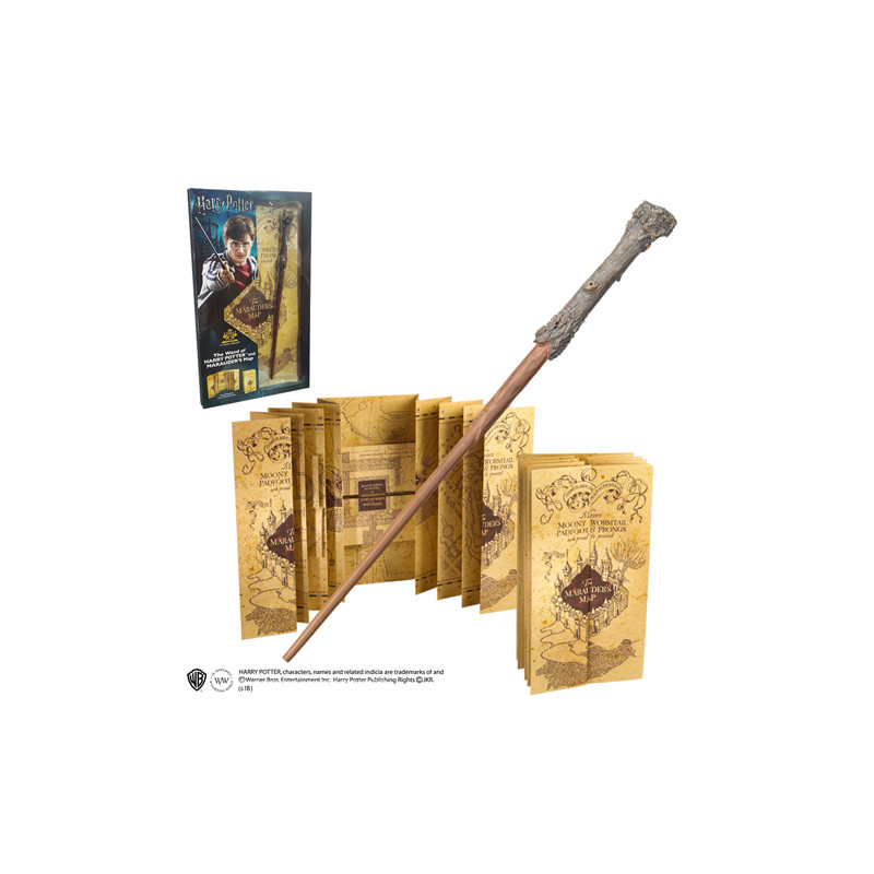 Baguette Harry Potter et carte du Maraudeur - Blister