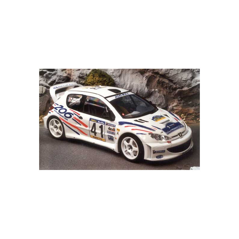 Maquette Peugeot 206 WRC'03 avec peinture - échelle 1/43 - HELLER
