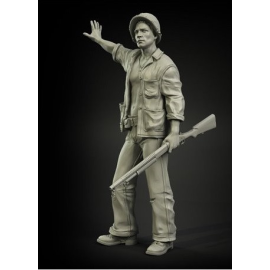 Figurine US ARMY PTO TANKER WITH TRENCH GUN