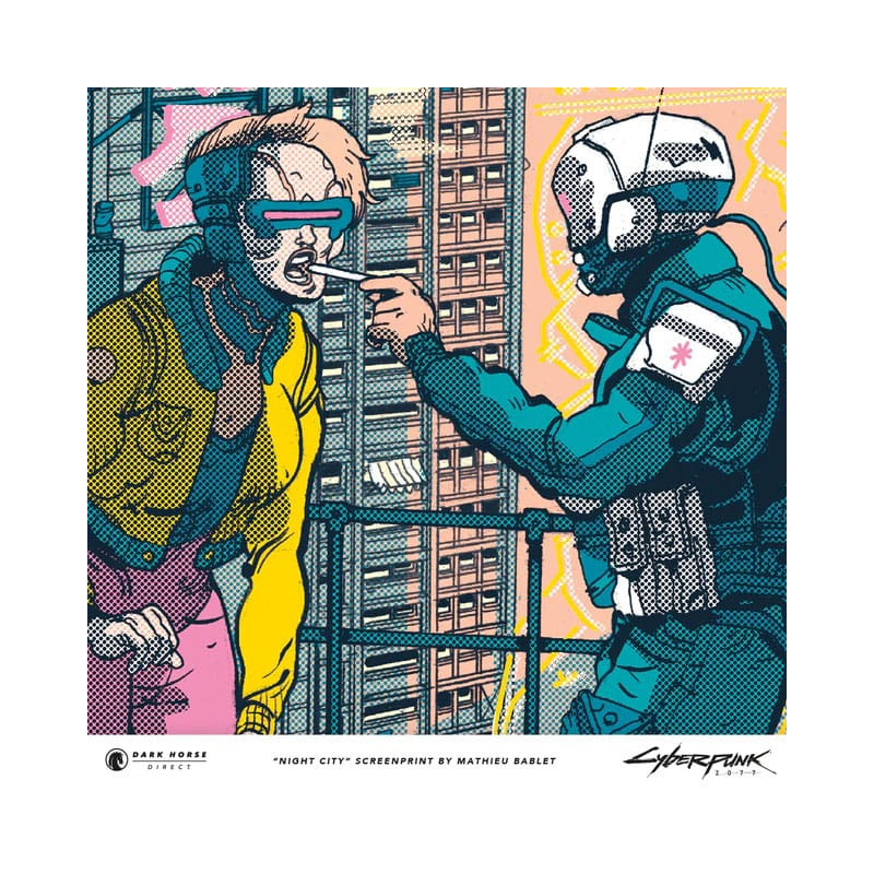 Cyberpunk 2077 lithographie Night City 45 x 60 cm