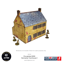 Extension et figurine pour jeux de figurines Pre-painted WW2 Normandy Townhouse 2