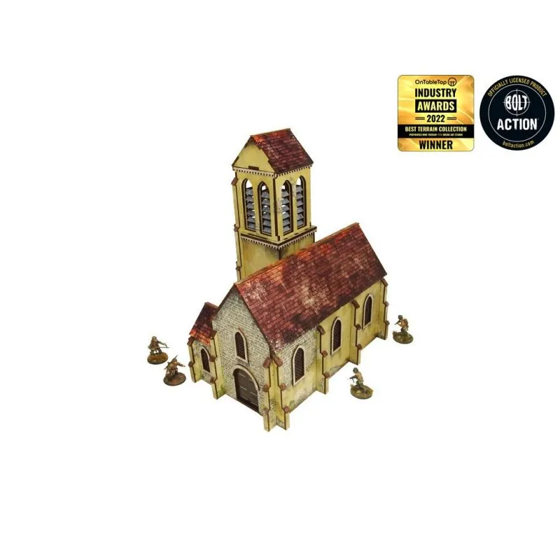 Pre-painted WW2 Normandy Church