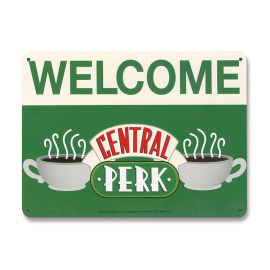 Friends panneau métal Central Perk Welcome 15 x 21 cm