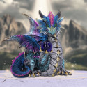 Orb Hoard Dragon Figurine Blue