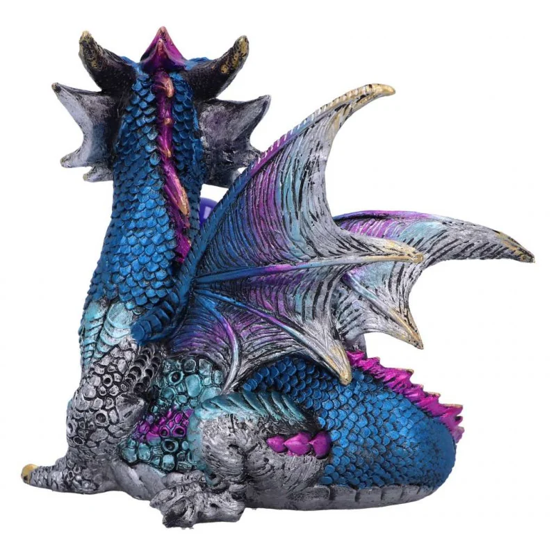 Orb Hoard Dragon Figurine Blue