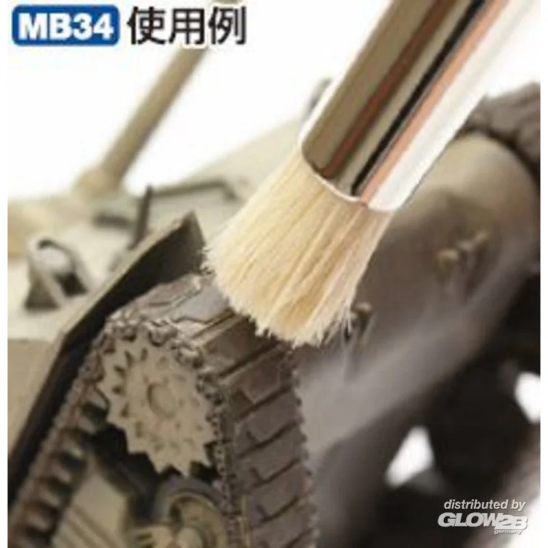 Mr Hobby -Gunze Mr. Weathering Brush Set Extra Large (Soft & Hard)