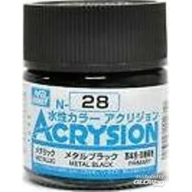 Mr Hobby -Gunze Acrysion (10 ml) Metal Black