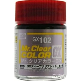 Mr Hobby -Gunze Mr. Clear Color GX (18 ml) Deep Clear Red