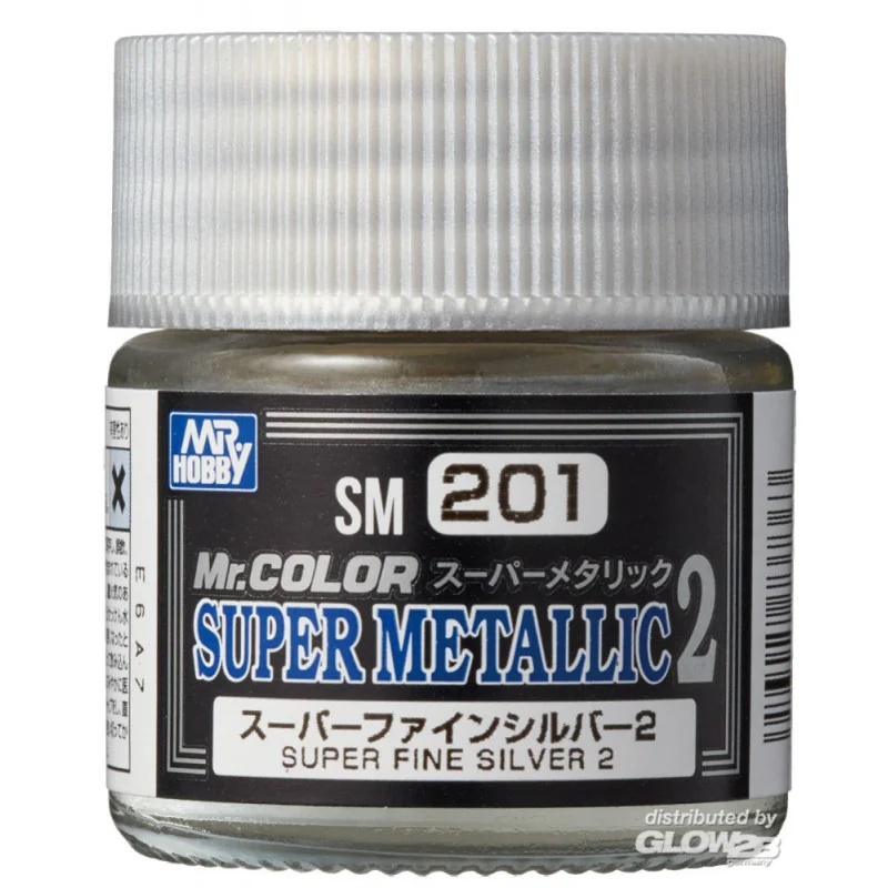 Mr Hobby -Gunze Mr. Color Super Metallic Colors II (10 ml) Super Fine Silver II