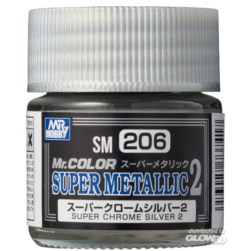 Mr Hobby -Gunze Mr. Color Super Metallic Colors II(10 ml)Super Chrome Silver II