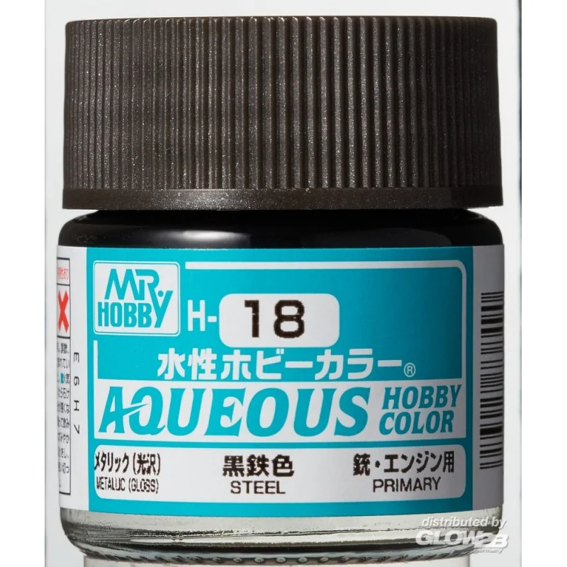 Mr Hobby -Gunze Aqueous Hobby Colors (10 ml) Steel