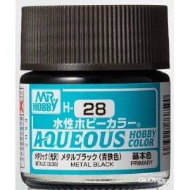 Mr Hobby -Gunze Aqueous Hobby Colors (10 ml) Metal Black