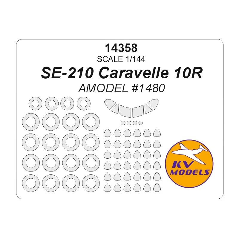 SE-210 Caravelle 10R + wheels masks (designed to be used with AMODEL kit AMO1480)