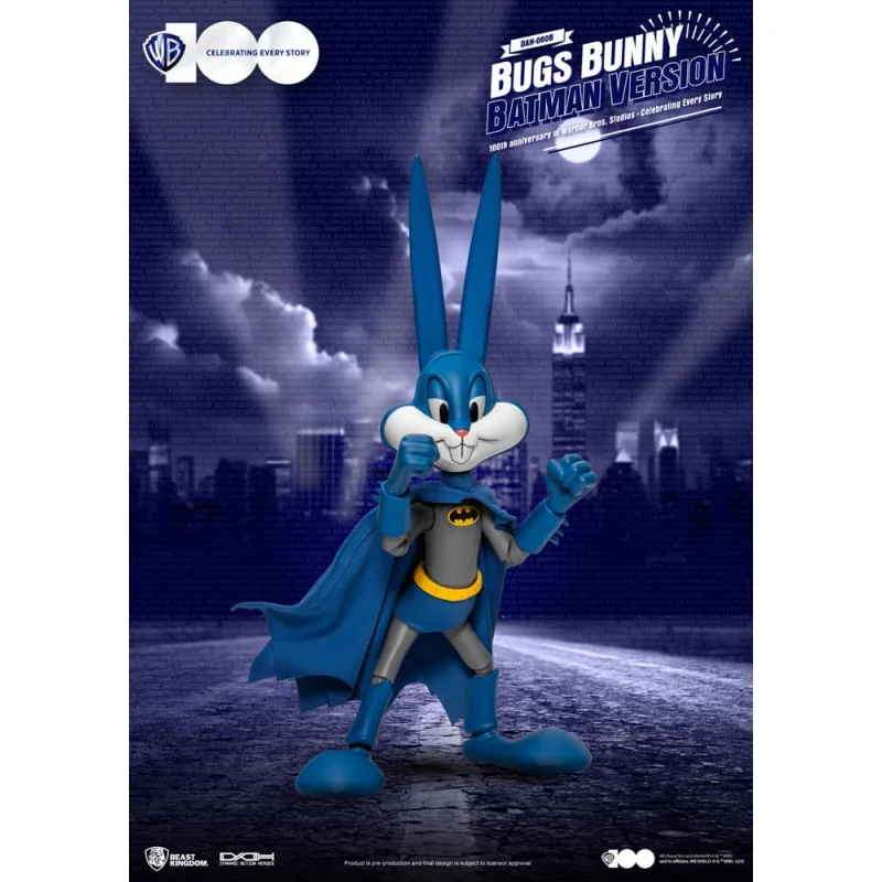 Warner Brothers figurine Dynamic Action Heroes 1/9 100th Anniversary of Warner Bros. Studios Bugs Bunny Batman Ver. 17 cm